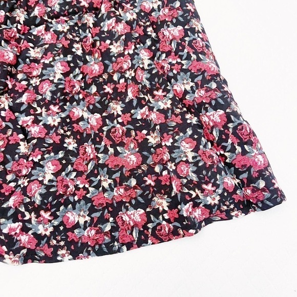 Anthropologie Flower Print Flared Skirt SZ L - Picture 2 of 7